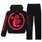 Black-Hellstar Sports Future Flame Tracksuit